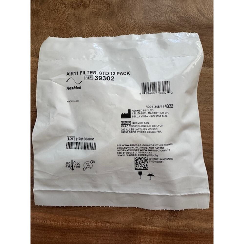 ResMed Air11 Filter STD 12 Pack #39302 OEM- New Factory Sealed